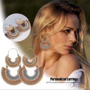 3/38🌸 Ancient style Double Layer Hoop Earring